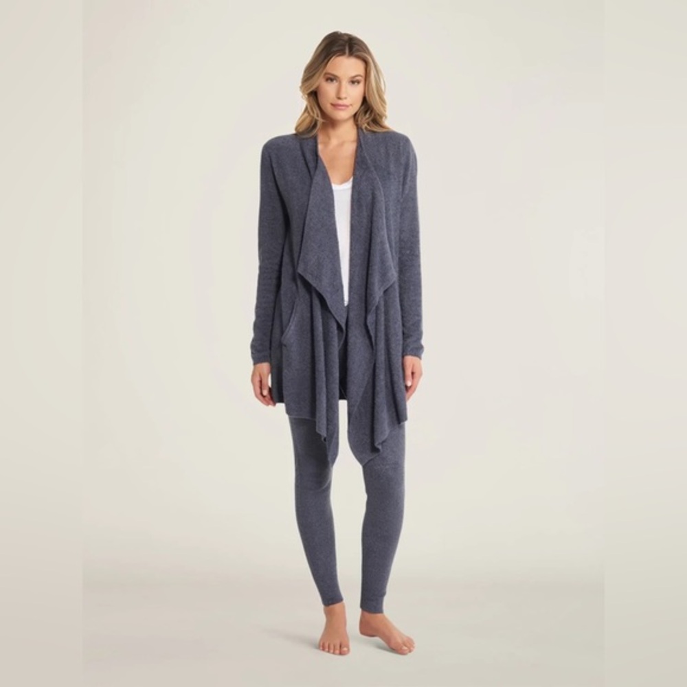 NWT Barefoot Dreams CozyChic Lite Island Wrap Cardigan Pacific Blue L/XL Luxury